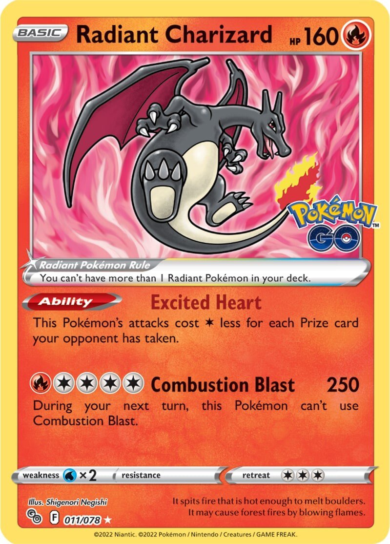 Radiant Charizard (011/078) [Pokémon GO] | Fandemonia Ltd