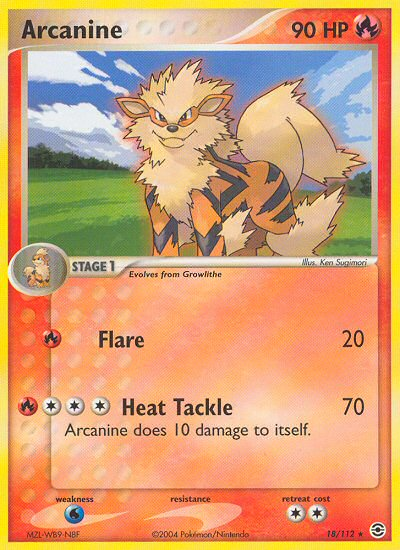 Arcanine (18/112) [EX: FireRed & LeafGreen] | Fandemonia Ltd