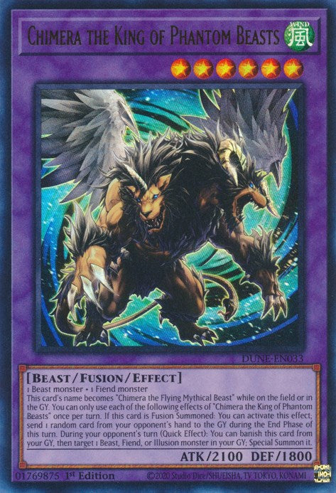 Chimera the King of Phantom Beasts [DUNE-EN033] Ultra Rare | Fandemonia Ltd