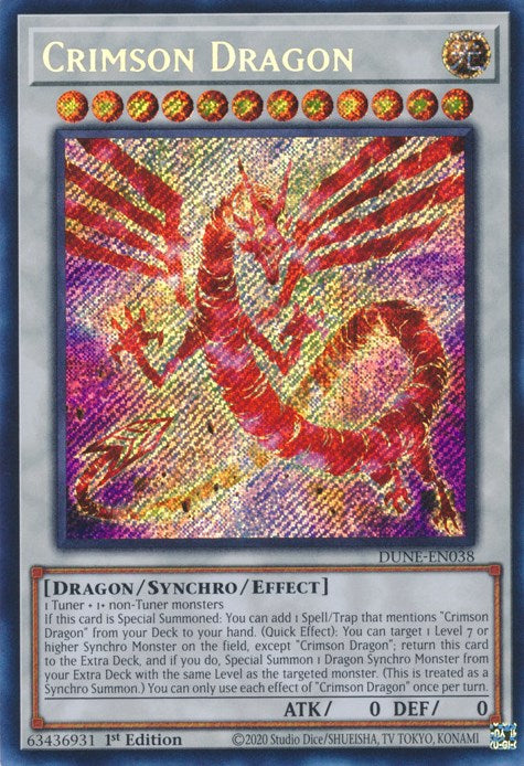 Crimson Dragon [DUNE-EN038] Secret Rare | Fandemonia Ltd
