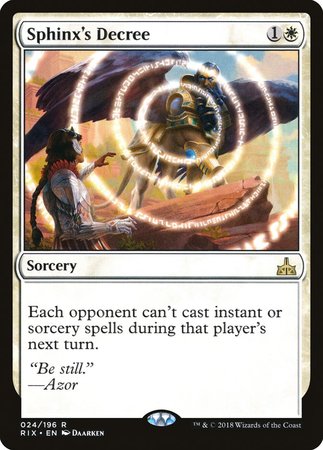Sphinx's Decree [Rivals of Ixalan] | Fandemonia Ltd