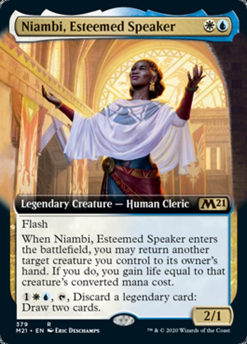 Niambi, Esteemed Speaker (Extended Art) [Core Set 2021] | Fandemonia Ltd
