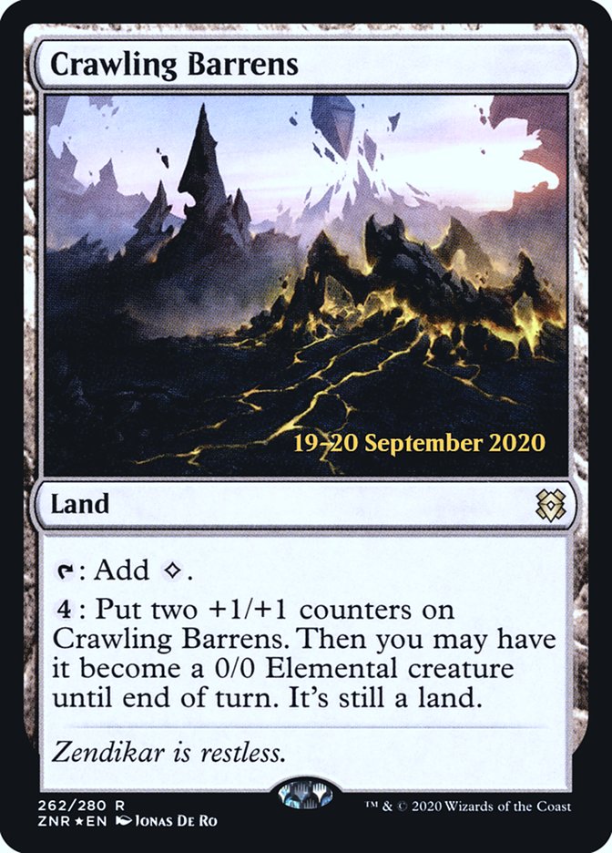 Crawling Barrens  [Zendikar Rising Prerelease Promos] | Fandemonia Ltd