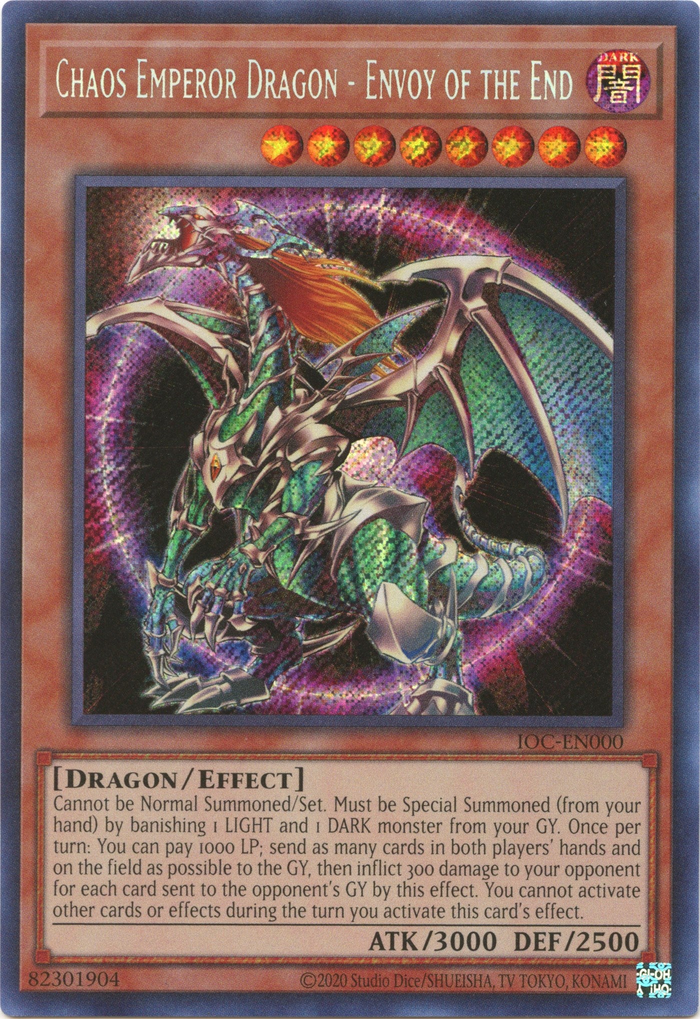 Chaos Emperor Dragon - Envoy of the End (25th Anniversary) [IOC-EN000] Secret Rare | Fandemonia Ltd