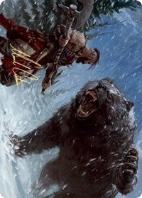 Blizzard Brawl Art Card (Gold-Stamped Signature) [Kaldheim: Art Series] | Fandemonia Ltd