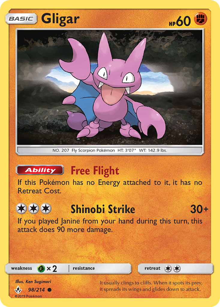 Gligar (98/214) [Sun & Moon: Unbroken Bonds] | Fandemonia Ltd