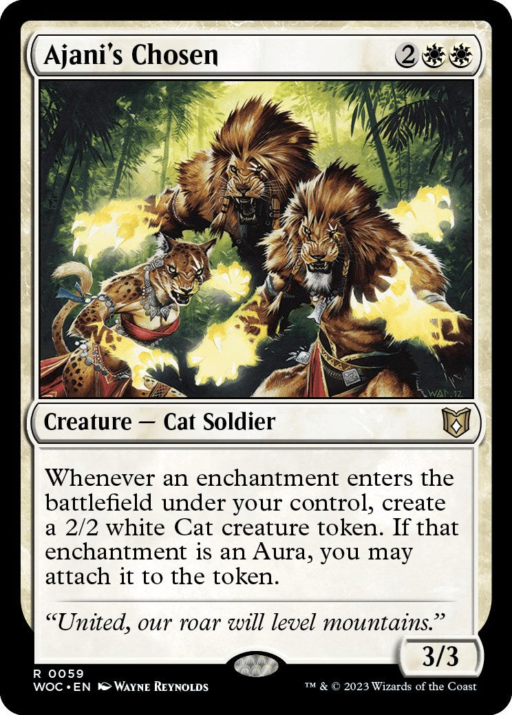 Ajani's Chosen [Wilds of Eldraine Commander] | Fandemonia Ltd