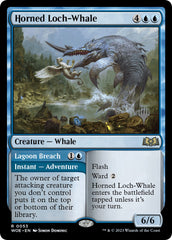 Horned Loch-Whale // Lagoon Breach (Promo Pack) [Wilds of Eldraine Promos] | Fandemonia Ltd