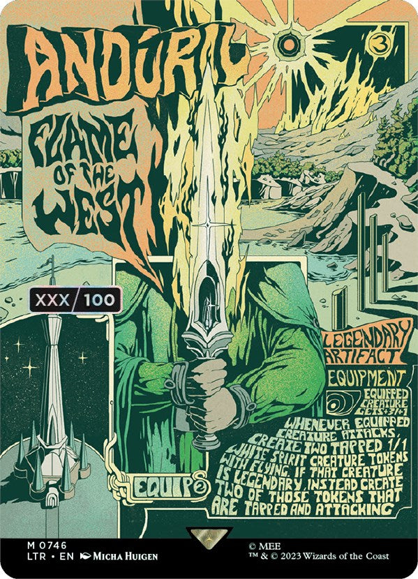 Anduril, Flame of the West (Borderless Poster) (Serialized) [The Lord of the Rings: Tales of Middle-Earth] | Fandemonia Ltd