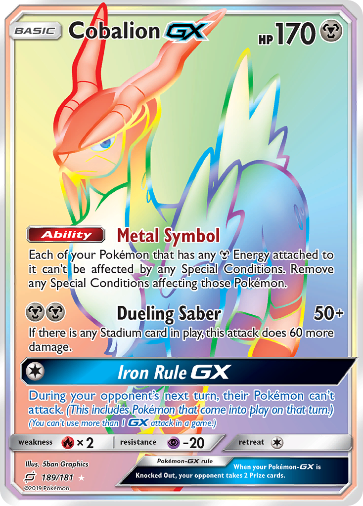 Cobalion GX (189/181) [Sun & Moon: Team Up] | Fandemonia Ltd