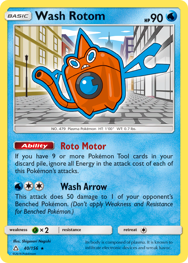 Wash Rotom (40/156) [Sun & Moon: Ultra Prism] | Fandemonia Ltd