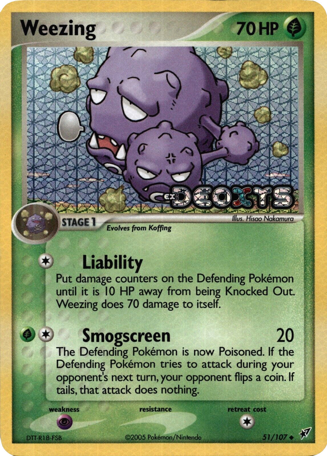 Weezing (51/107) (Stamped) [EX: Deoxys] | Fandemonia Ltd