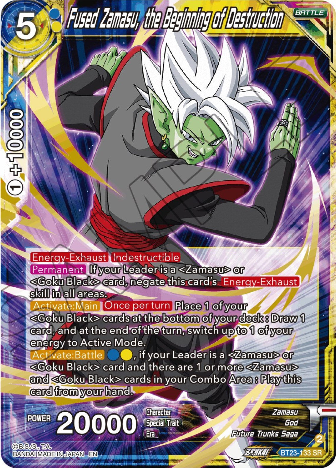 Fused Zamasu, the Beginning of Destruction (BT23-133) [Perfect Combination] | Fandemonia Ltd