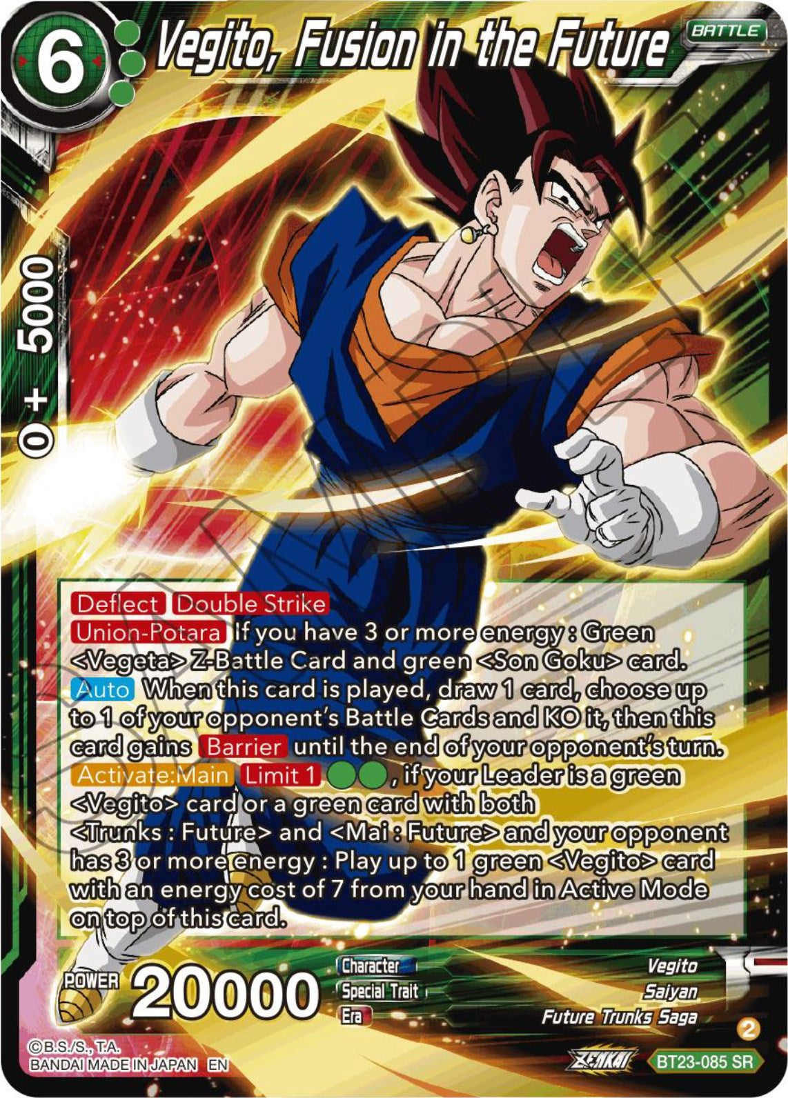 Vegito, Fusion in the Future (BT23-085) [Perfect Combination] | Fandemonia Ltd