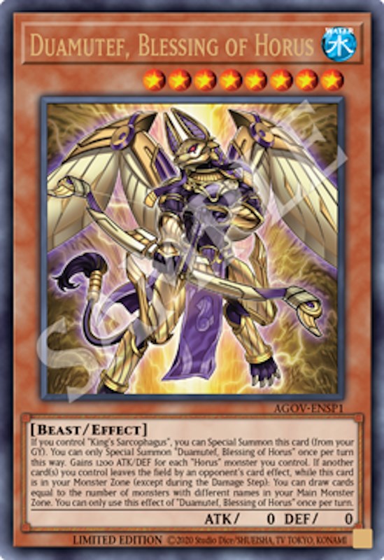 Duamutef, Blessing of Horus (AGOV-ENSP1) [AGOV-ENSP1] Ultra Rare | Fandemonia Ltd