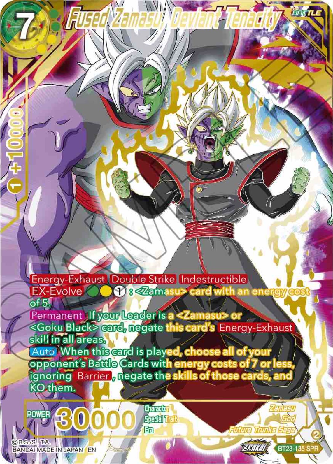 Fused Zamasu, Deviant Tenacity (SPR) (BT23-135) [Perfect Combination] | Fandemonia Ltd