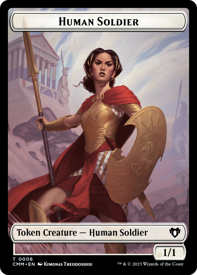Human Soldier // Knight Double-Sided Token [Commander Masters Tokens] | Fandemonia Ltd