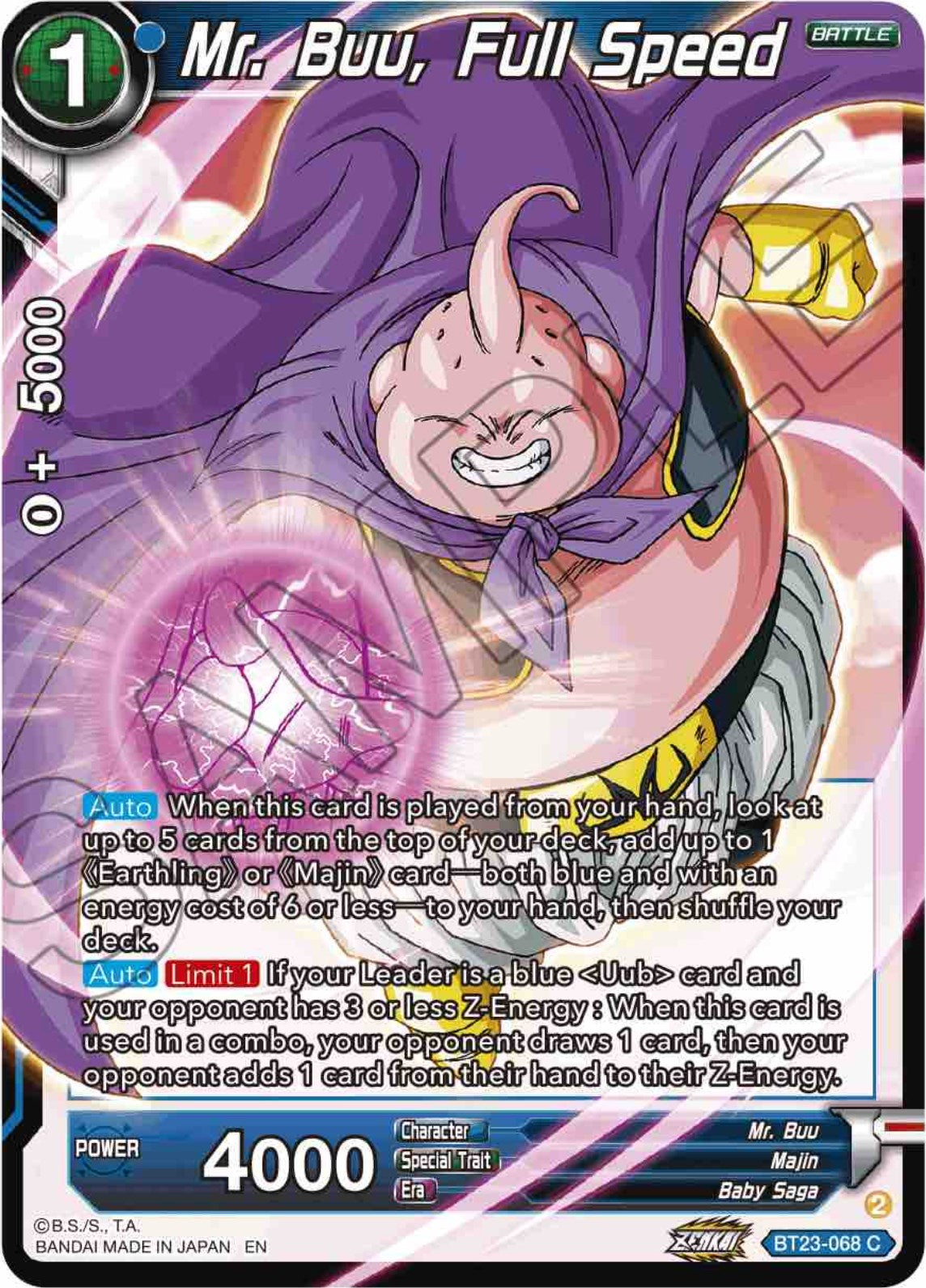 Mr. Buu, Full Speed (BT23-068) [Perfect Combination] | Fandemonia Ltd