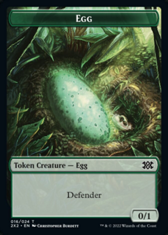 Egg // Knight Double-sided Token [Double Masters 2022 Tokens] | Fandemonia Ltd