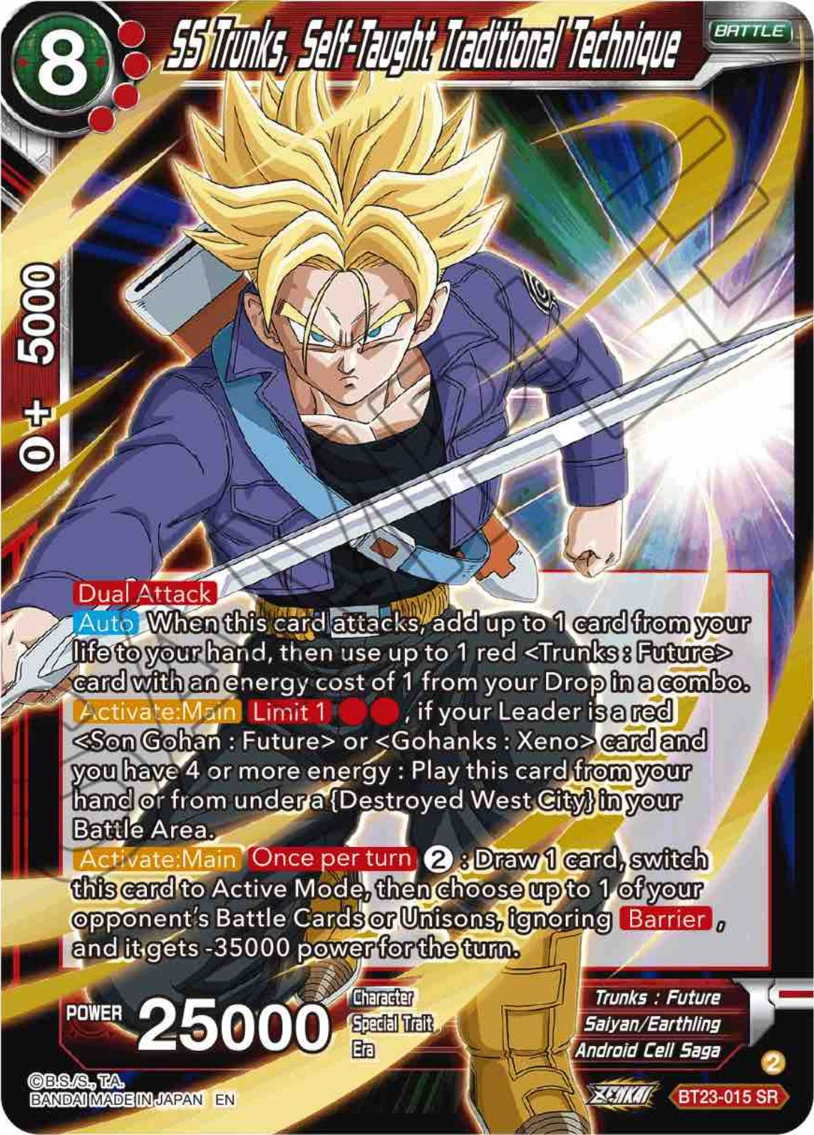 SS Trunks, Self-Taught Traditional Technique (BT23-015) [Perfect Combination] | Fandemonia Ltd