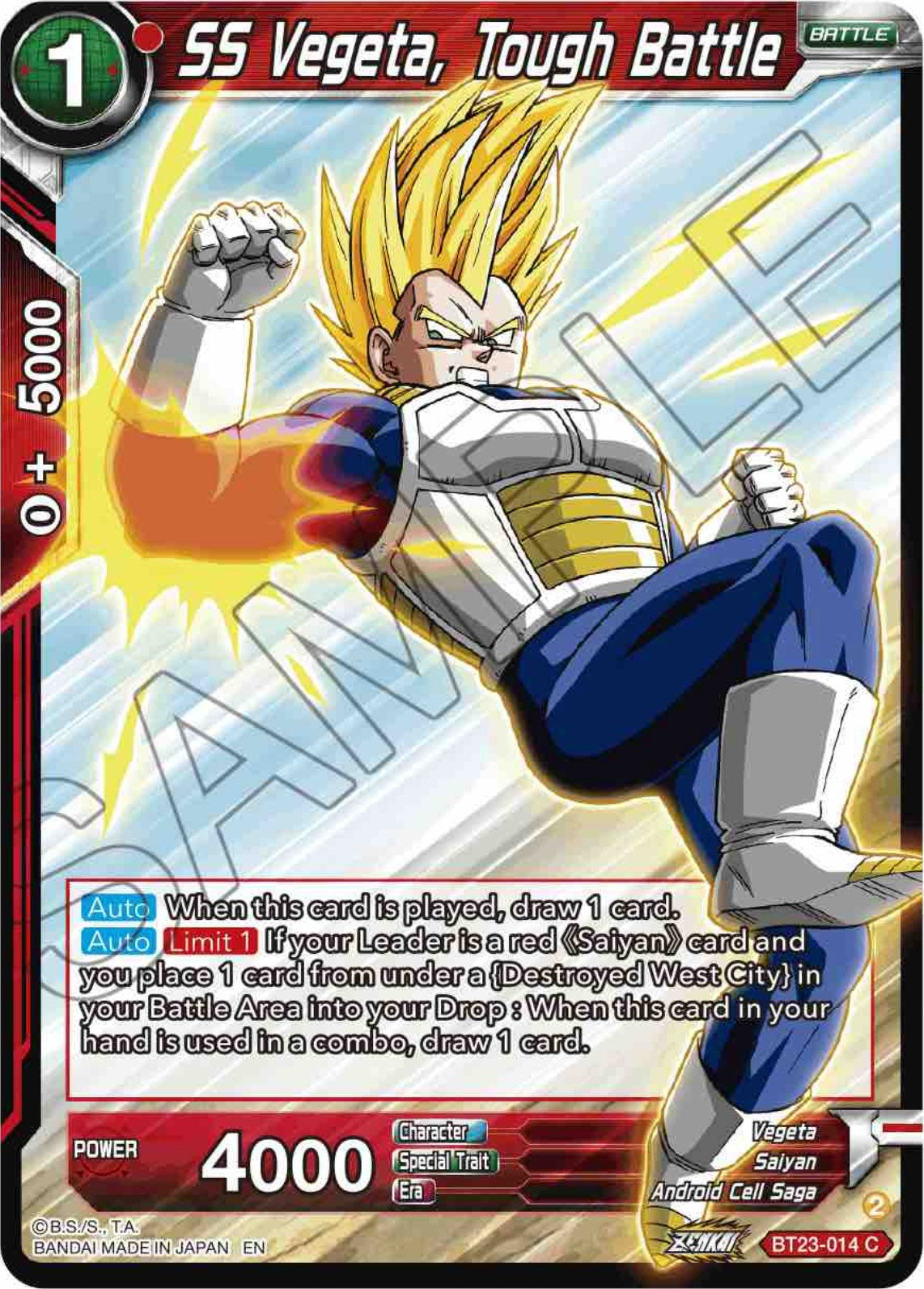 SS Vegeta, Tough Battle (BT23-014) [Perfect Combination] | Fandemonia Ltd