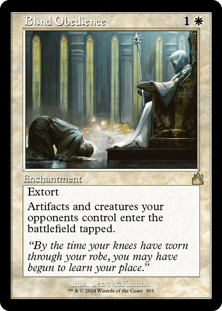 Blind Obedience (Retro Frame) [Ravnica Remastered] | Fandemonia Ltd