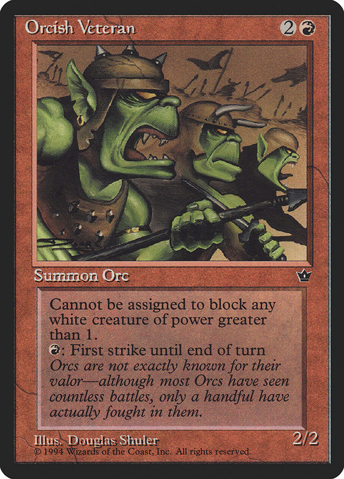 Orcish Veteran (Douglas Shuler) [Fallen Empires] | Fandemonia Ltd