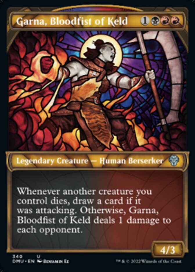 Garna, Bloodfist of Keld (Showcase Textured) [Dominaria United] | Fandemonia Ltd