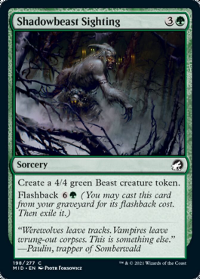 Shadowbeast Sighting [Innistrad: Midnight Hunt] | Fandemonia Ltd