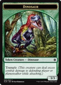 Dinosaur // Treasure (009) Double-sided Token [Ixalan Tokens] | Fandemonia Ltd