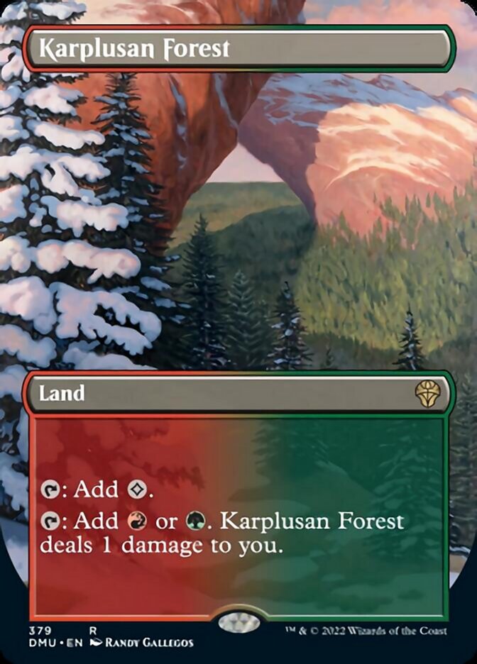 Karplusan Forest (Borderless Alternate Art) [Dominaria United] | Fandemonia Ltd