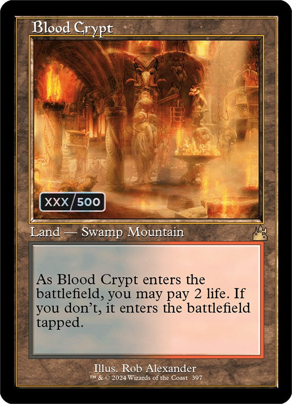 Blood Crypt (Retro) (Serialized) [Ravnica Remastered] | Fandemonia Ltd