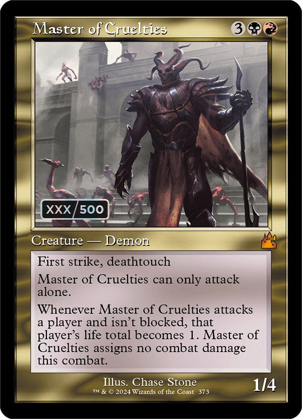 Master of Cruelties (Retro) (Serialized) [Ravnica Remastered] | Fandemonia Ltd