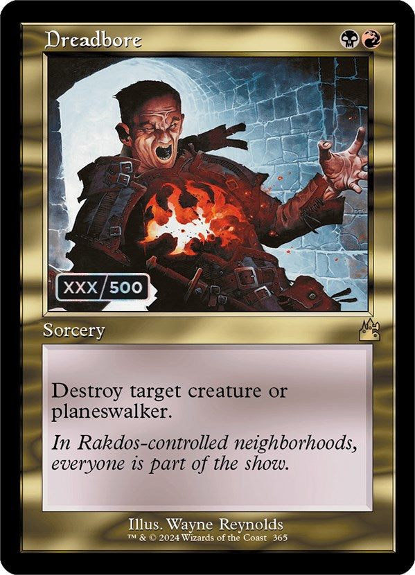 Dreadbore (Retro) (Serialized) [Ravnica Remastered] | Fandemonia Ltd