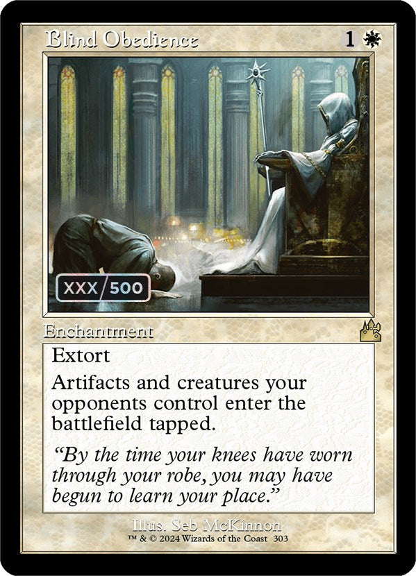 Blind Obedience (Retro) (Serialized) [Ravnica Remastered] | Fandemonia Ltd