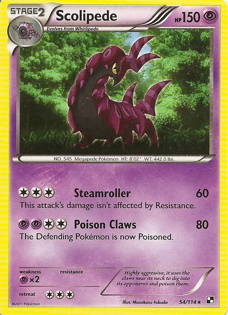 Scolipede (54/114) (Cracked Ice Holo) [Black & White: Dragons Exalted] | Fandemonia Ltd