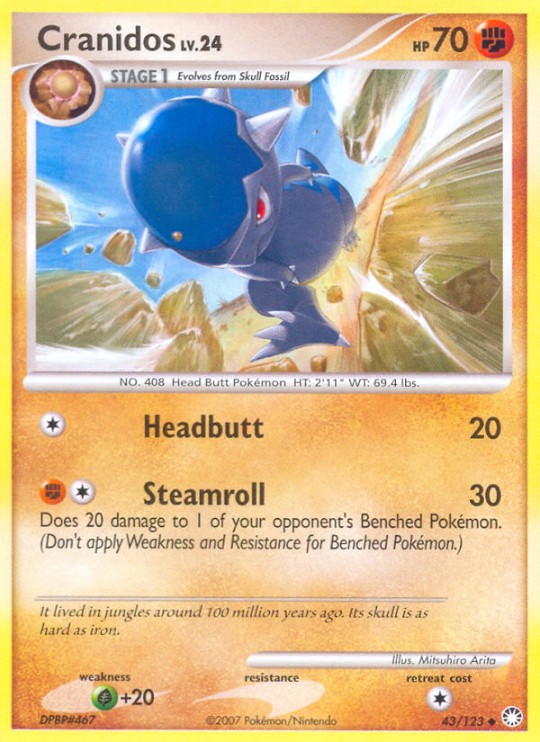 Cranidos (43/123) [Diamond & Pearl: Mysterious Treasures] | Fandemonia Ltd