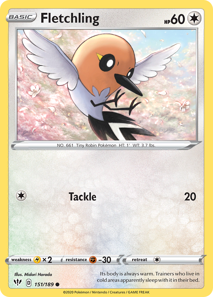 Fletchling (151/189) [Sword & Shield: Darkness Ablaze] | Fandemonia Ltd