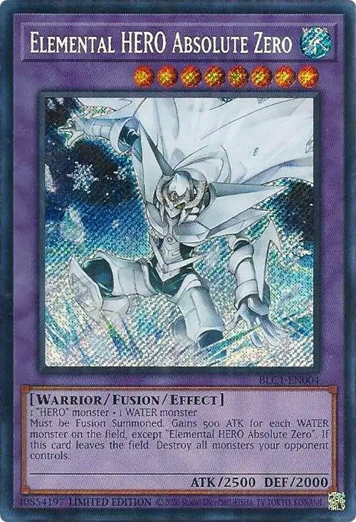 Elemental HERO Absolute Zero [BLC1-EN004] Secret Rare | Fandemonia Ltd