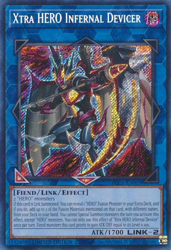 Xtra HERO Infernal Devicer [BLC1-EN009] Secret Rare | Fandemonia Ltd