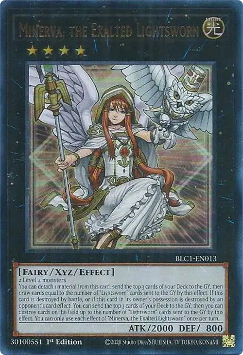 Minerva, the Exalted Lightsworn [BLC1-EN013] Ultra Rare | Fandemonia Ltd