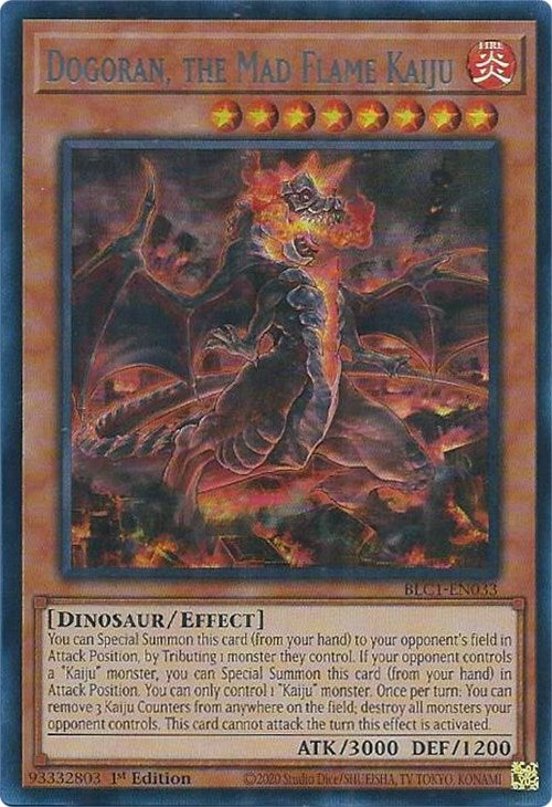 Dogoran, the Mad Flame Kaiju (Silver) [BLC1-EN033] Ultra Rare | Fandemonia Ltd