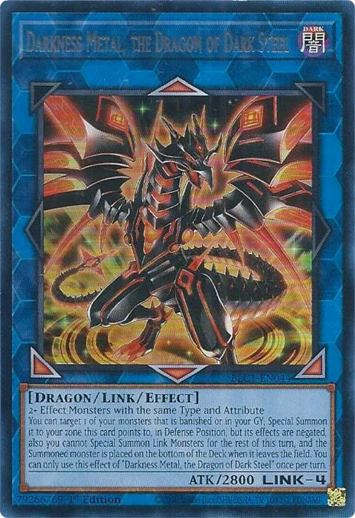 Darkness Metal, the Dragon of Dark Steel (Silver) [BLC1-EN044] Ultra Rare | Fandemonia Ltd
