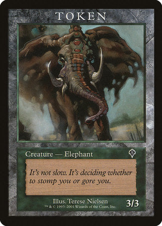 Elephant Token (Invasion) [Magic Player Rewards 2001] | Fandemonia Ltd