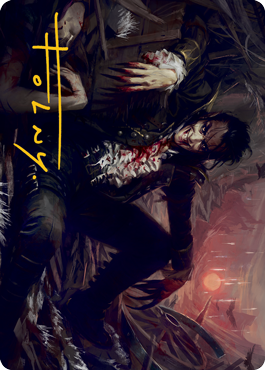 Arrogant Outlaw Art Card (Gold-Stamped Signature) [Innistrad: Midnight Hunt Art Series] | Fandemonia Ltd