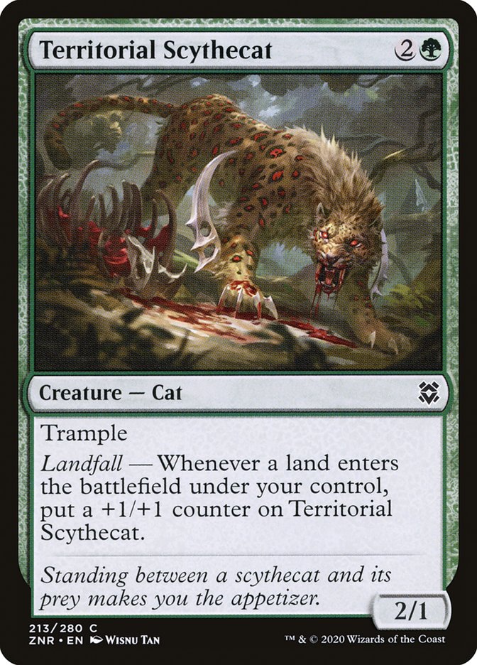 Territorial Scythecat [Zendikar Rising] | Fandemonia Ltd