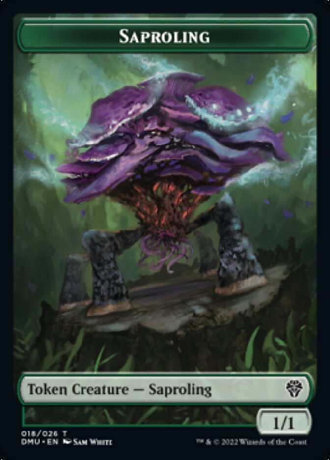 Saproling // Elemental Double-sided Token [Dominaria United Tokens] | Fandemonia Ltd