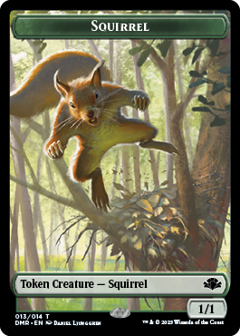 Goblin // Squirrel Double-Sided Token [Dominaria Remastered Tokens] | Fandemonia Ltd