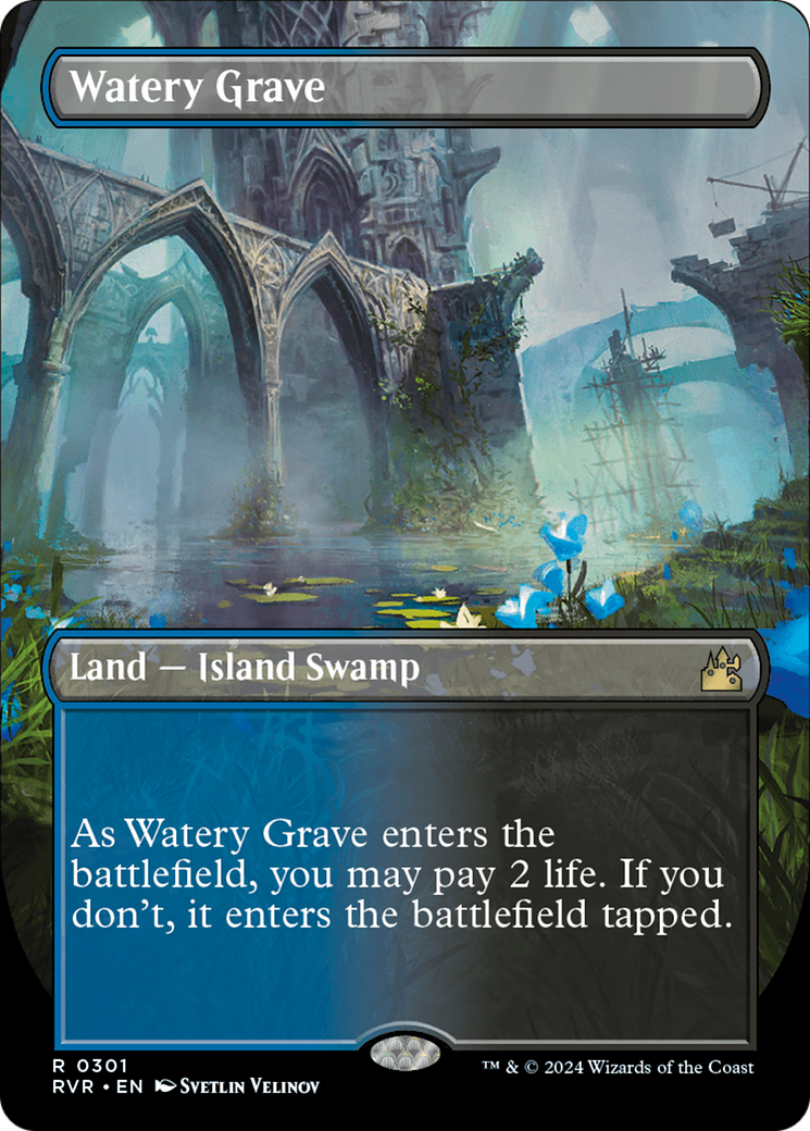 Watery Grave (Borderless) [Ravnica Remastered] | Fandemonia Ltd