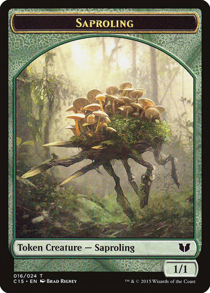 Elephant // Saproling Double-Sided Token [Commander 2015 Tokens] | Fandemonia Ltd